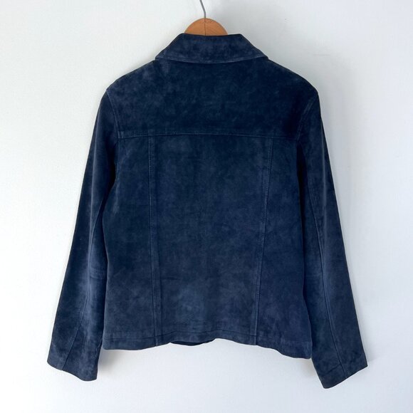 Vintage Suede Navy Blue Jacket - Picture 4 of 7